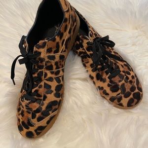 Gola® Bullet sneakers in leopard calf hair with gum sole